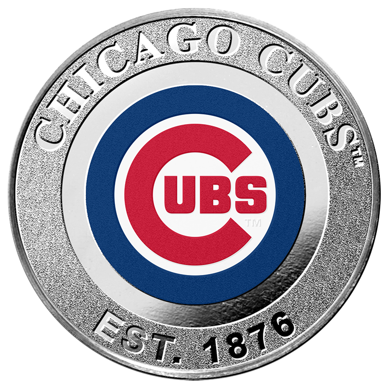 Image for 1 oz Chicago Cubs Silver Colorized Round from TD Precious Metals